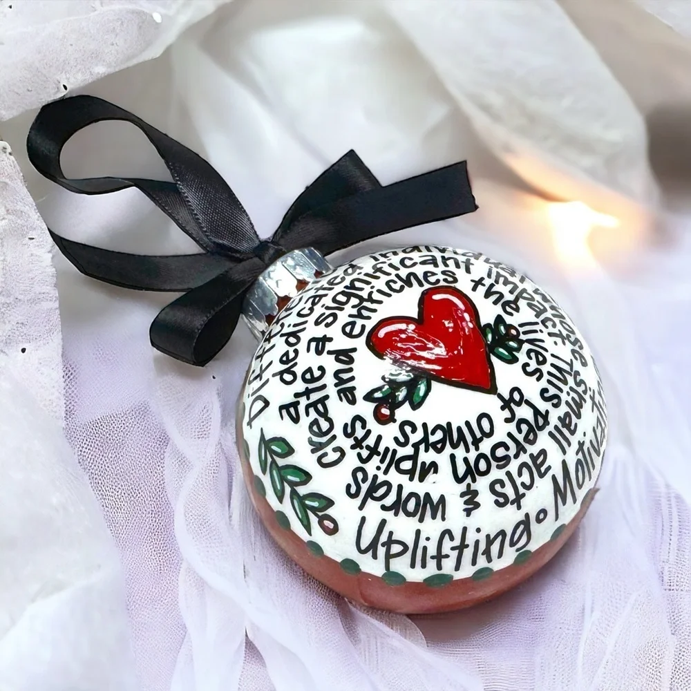 Difference Maker Christmas Ornament, Hand-Painted Acrylic Holiday Gift, Handmade